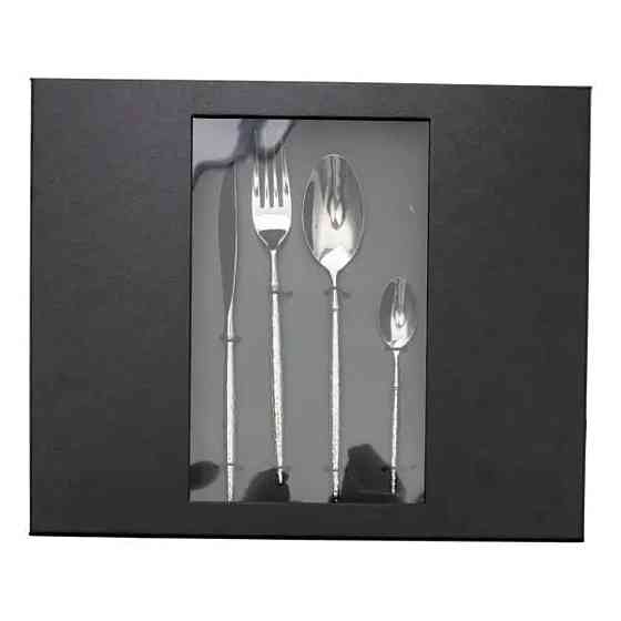 Набір столових приборів золото на 6 персон 24 предмети ложки, виделки, ножі Срібло HP-20-14 Коломия