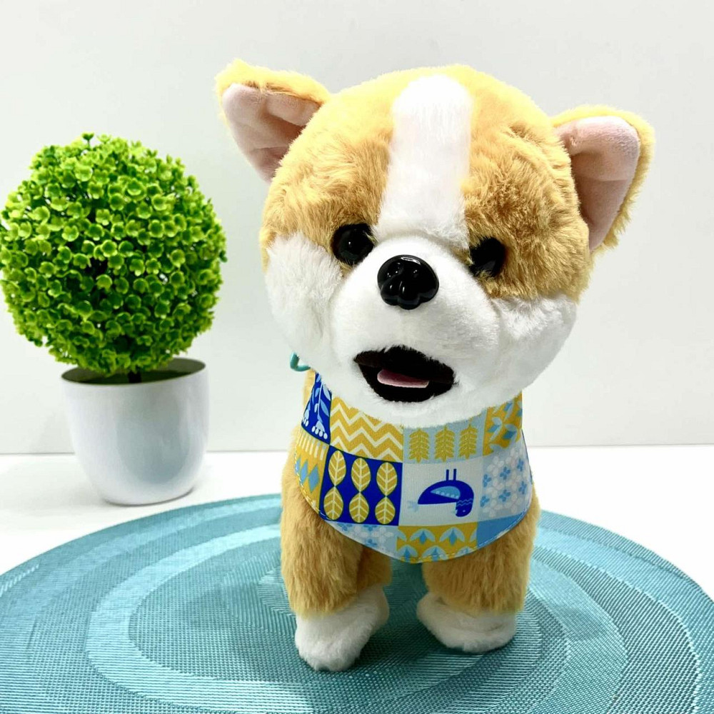 Собачка інтерактивна на повідку ходить махає хвостиком 22см Бежева (M 5841 I UA) Чернігів - фото 2