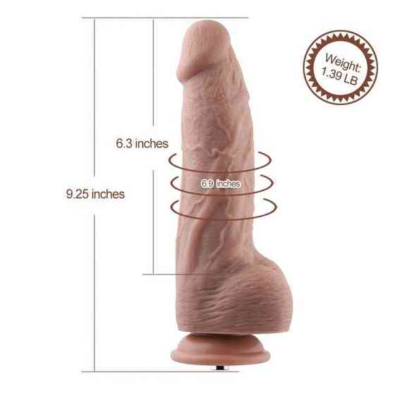 Гнучкий фалоімітатор для секс-машин Hismith 9.25″ Silicone Dildo, система KlicLok Sex Aura Київ