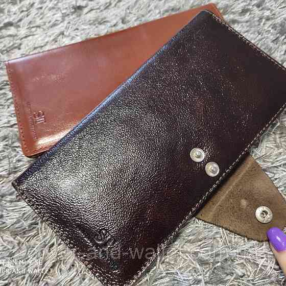 Стильний тонкий гаманець купюрник із натуральної шкіри ST Leather Київ