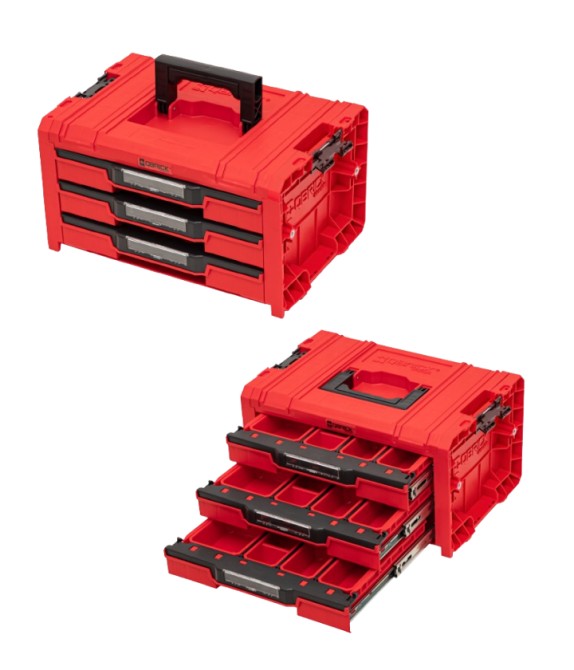 Набір ящиків для інструментів Qbrick System PRO Drawer Workshop Set 3 2.0 RED (5901238258353) Київ - фото 2
