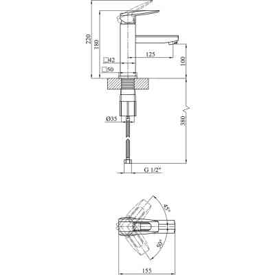 Змішувач Kroner Kante-C010 (CV023579) Вінниця
