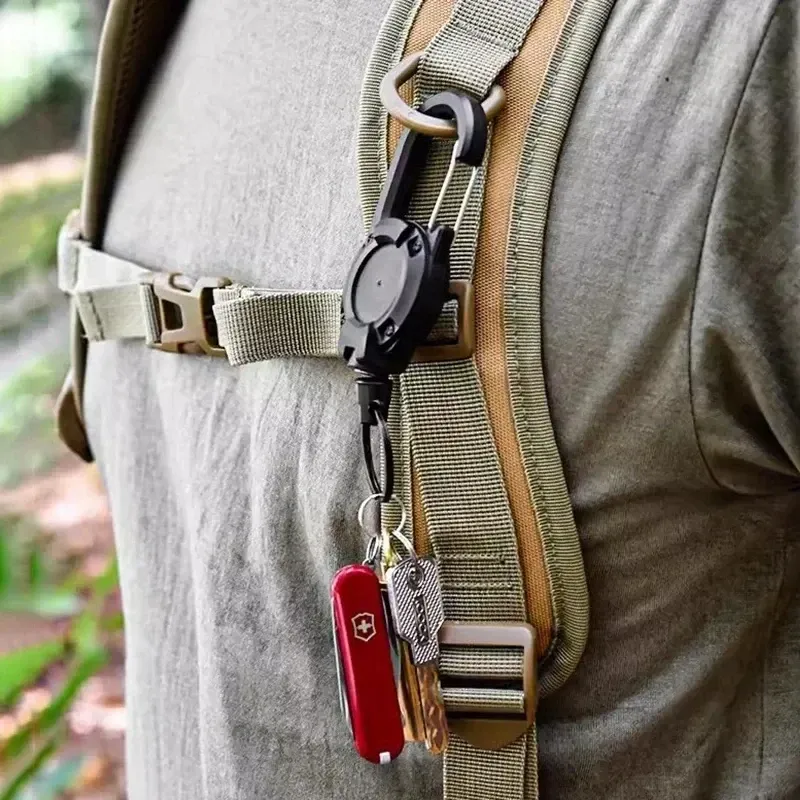 Ретрактор выдвижной карабин с тросом страховочный карабин для ключей кошелька и тд Одесса - изображение 8