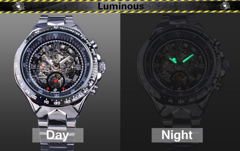 Чоловічий механічний годинник Forsining скелетон з відкритим механізмом металеві сталеві Skeleton ( 23495 ) Харків - фото 5