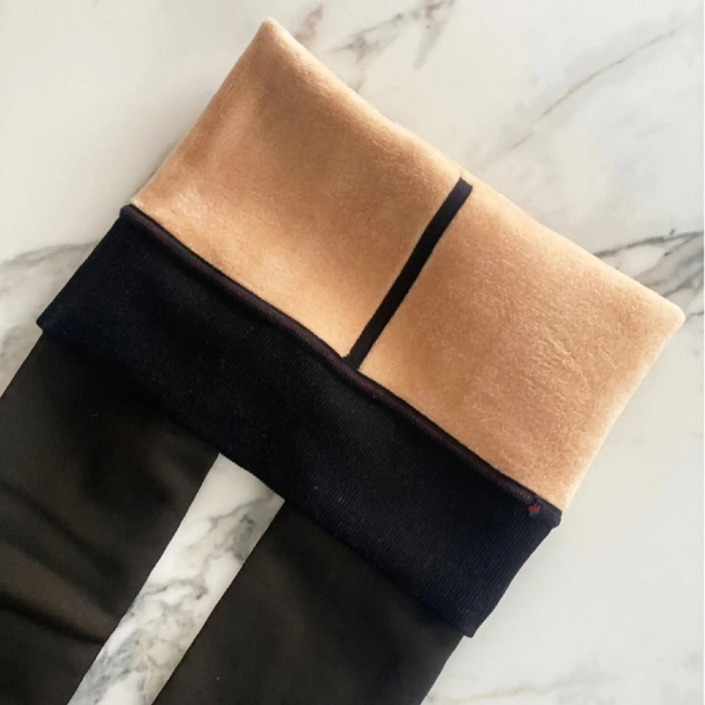 Зимние колготки с эффектом голых ног, 48-54 размер / Теплые женские колготки на зиму Киев - изображение 7