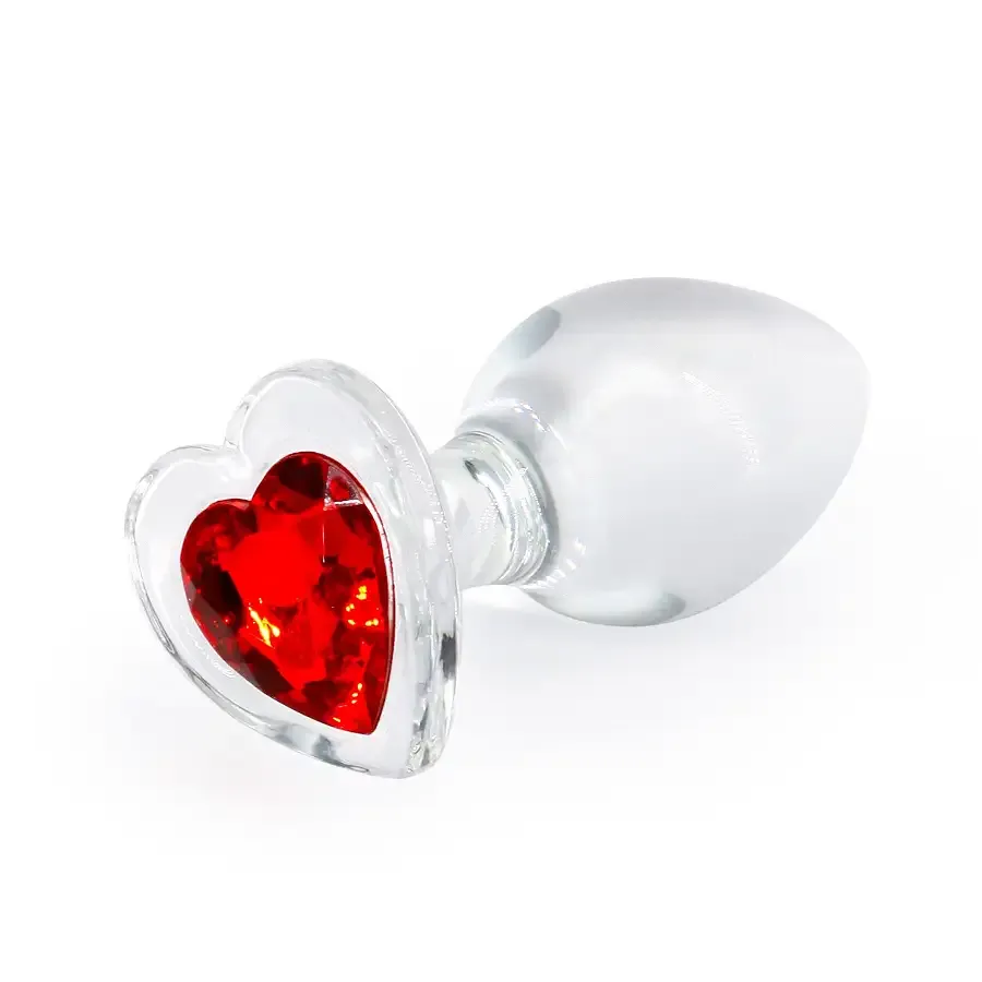 Скляна анальна пробка NS Novelties Crystal - Desires - Red Heart - Medium Львов - изображение 1