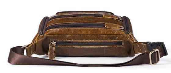 Сумка на пояс объемная Vintage 14695 Коричневая Киев