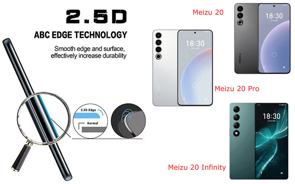 Захисне скло ArmorGlass для Meizu 20, 20 Pro, 20 Infinity – стійке до подряпин та ударів Київ - фото 2