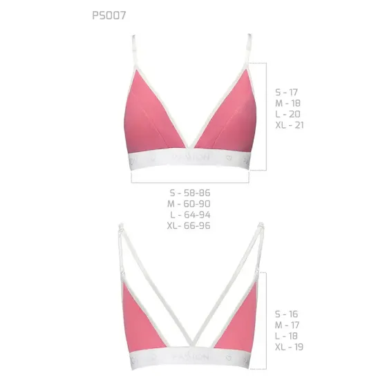 Спортивний топ з подвійними бретелями Passion PS007 TOP L, pink Львів