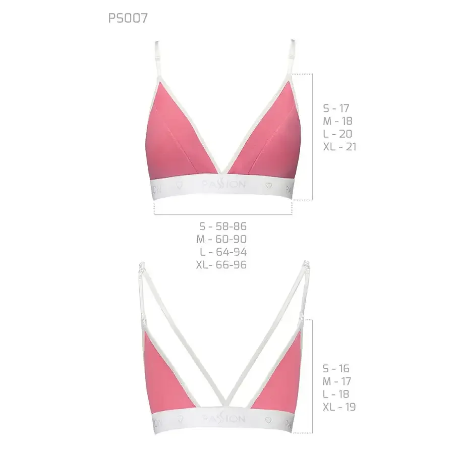 Спортивний топ з подвійними бретелями Passion PS007 TOP L, pink Львів - фото 5