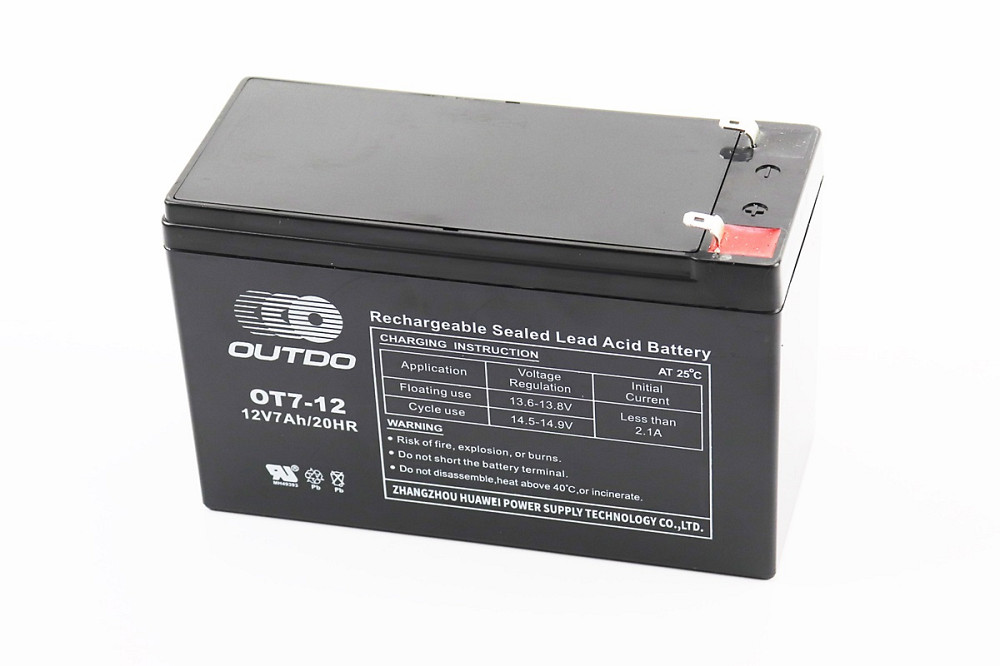 Акумулятор 12V7Ah OT7-12 кислотний (L151*W65*H94mm) для ДБЖ, іграшок та ін. Бершадь - фото 1