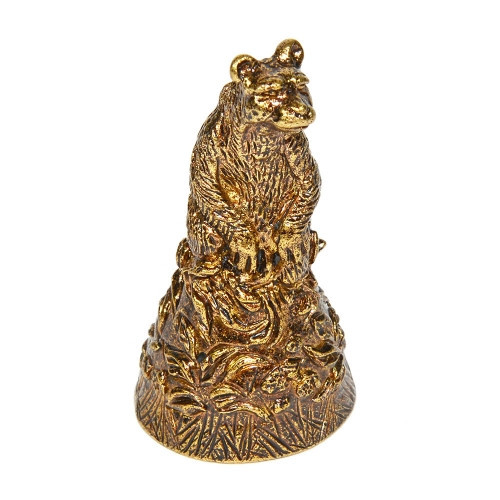 Маленький дзвіночок бронзовий Ведмідь Київ - фото 1