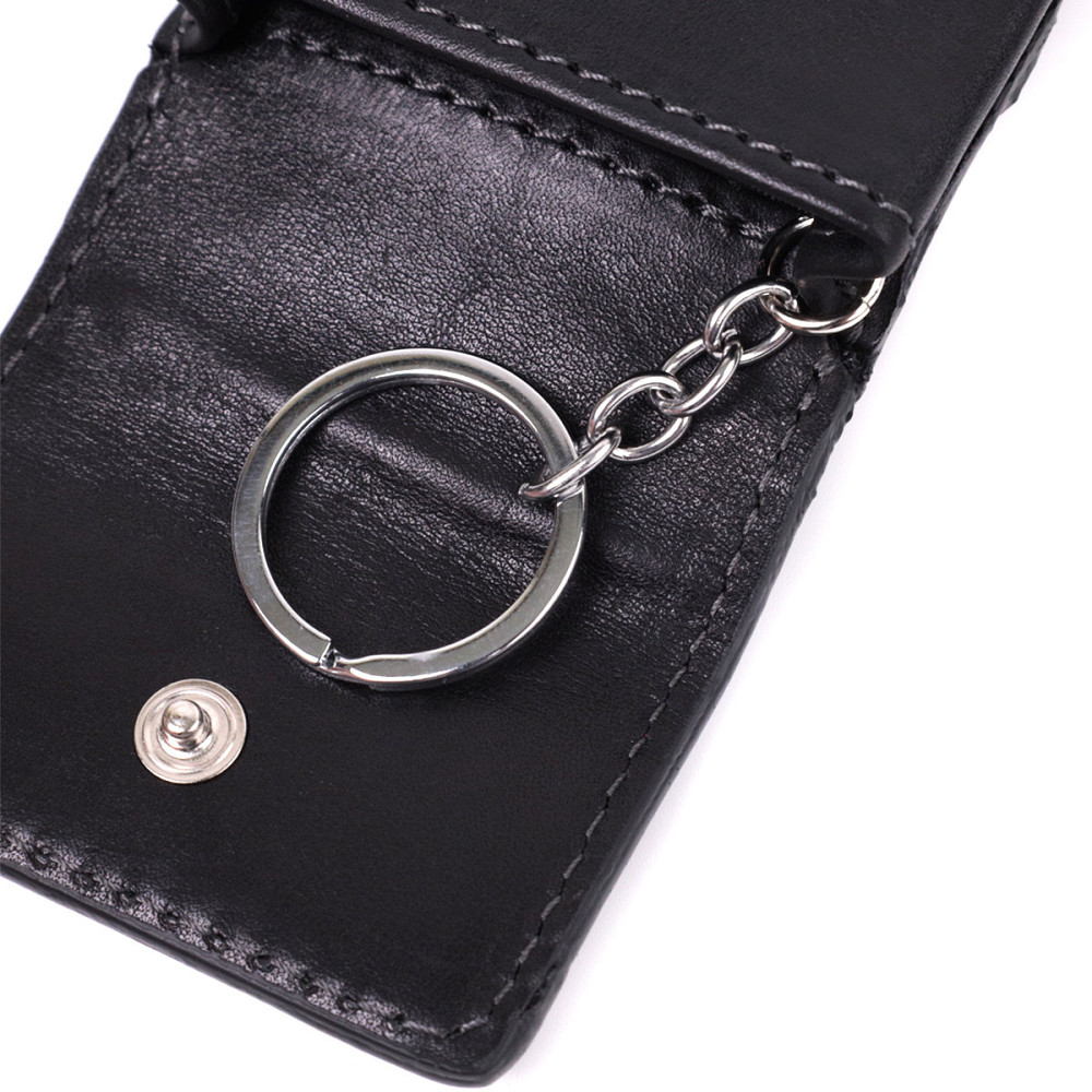 Ключниця футляр із натуральної шкіри GRANDE PELLE 22568 Чорний Київ - фото 9