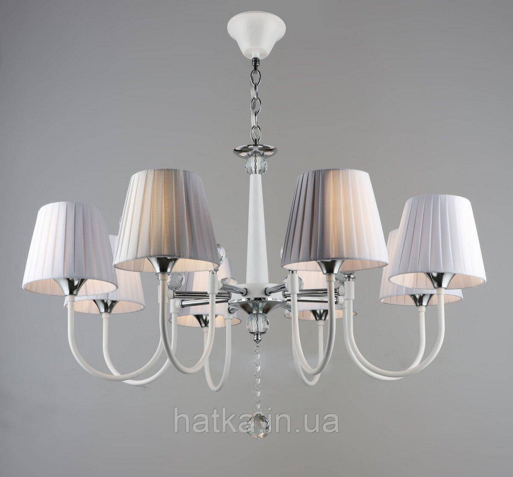 Люстра класична для вітальні Sirius B NH5263/8 WT+CR Київ - фото 1