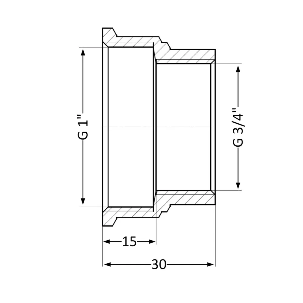 Муфта Thermo Alliance Standart 3/4"х1" ВР SD4052025 Київ - фото 7