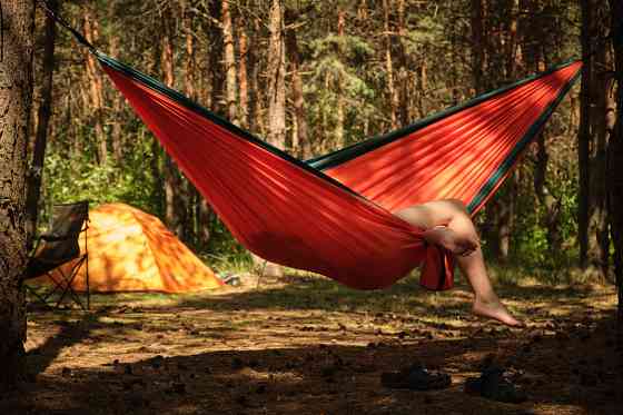 Гамак Naturehike подвійний NH21DC011, помаранчевий Киев