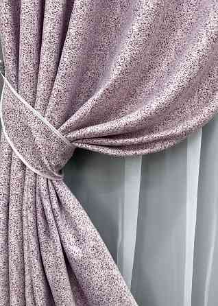 Комплект готовых штор VR-Textil Софт № 1729ш Фуксия с белым 150х270 см 2 шт (33-0648) Киев