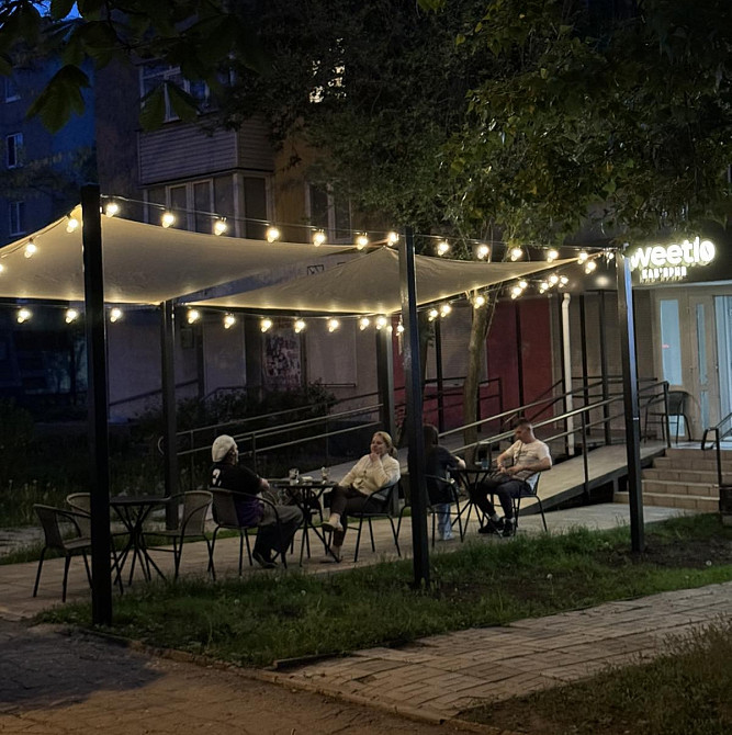 Тент навіс затінюючий прямокутний 4х5м сітка (Бежевий) Вінниця - фото 8