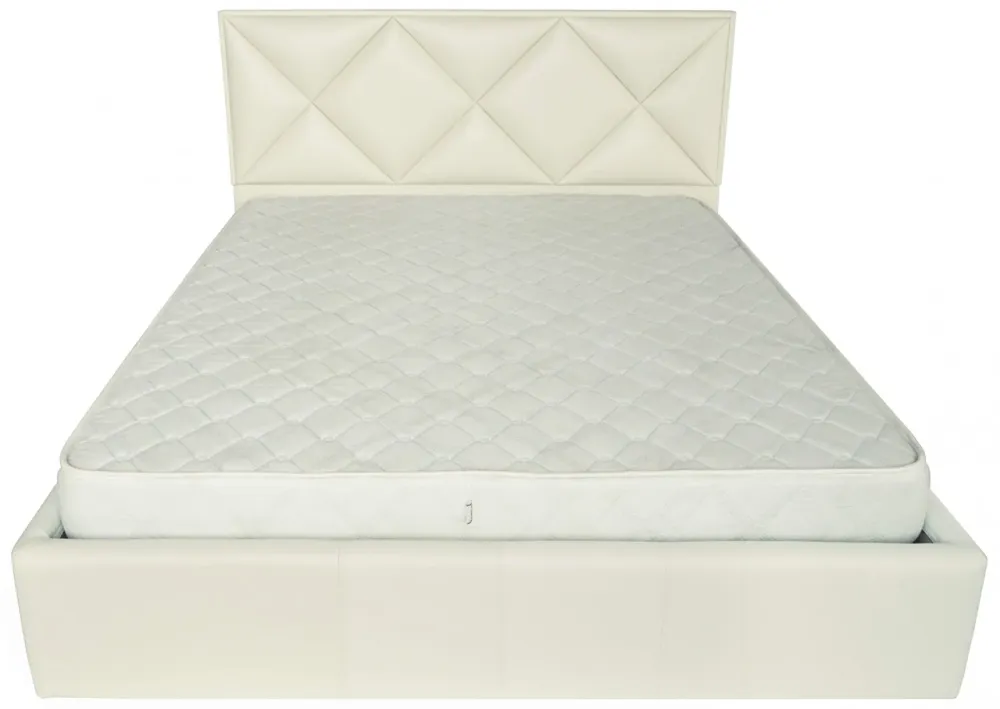 Кровать Двуспальная Leeds Comfort 160 х 190 см Fly 2200 A1 С подъемным механизмом и нишей для белья Белый Киев - изображение 2