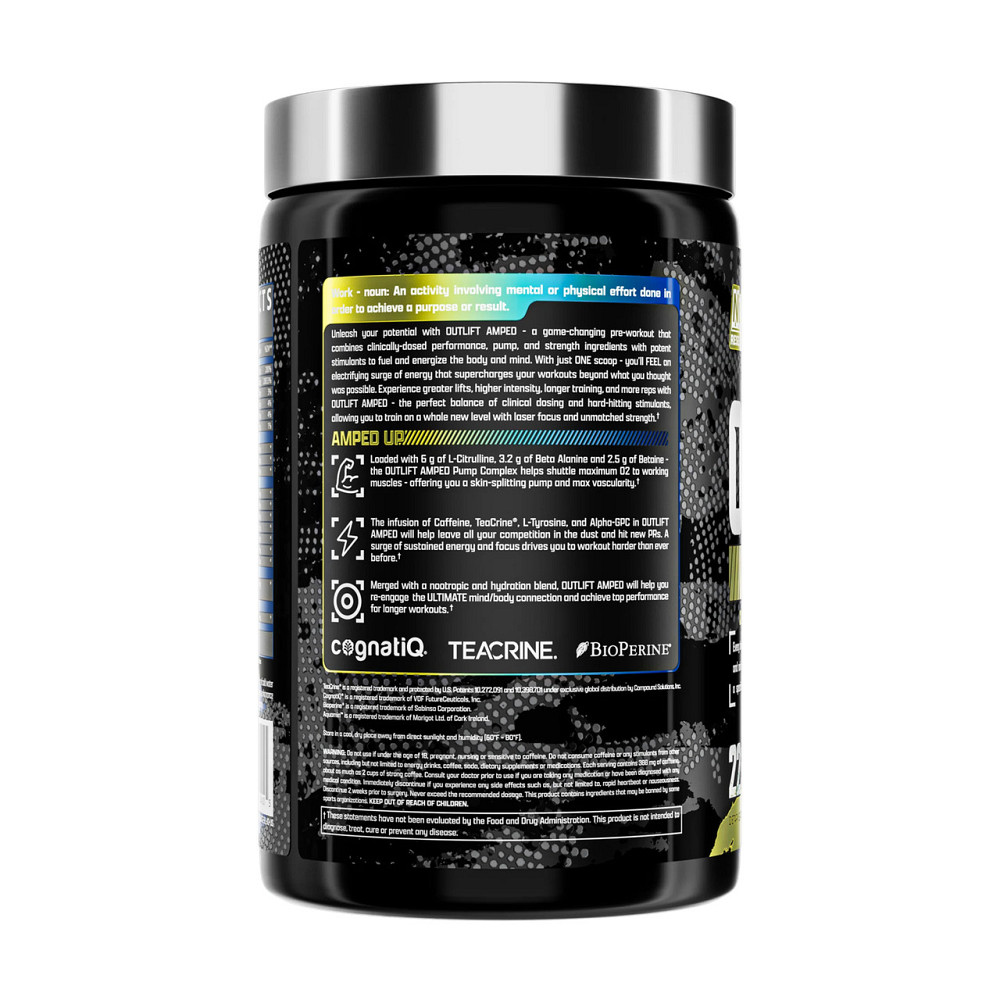 Предтренировочный комплекс Nutrex Outlift Amped 449.1g черничный лимонад Киев - изображение 3