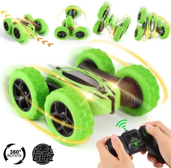 Машинка перевертыш вездеход трюковая на радиоуправлении Ydjia Stunt Car D828 Green Коломыя