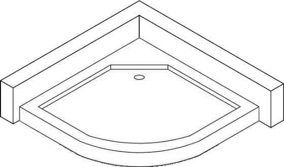 Душовий піддон півкруглий NYSA RL90F (RL90) BRAVO (1уп.) Киев