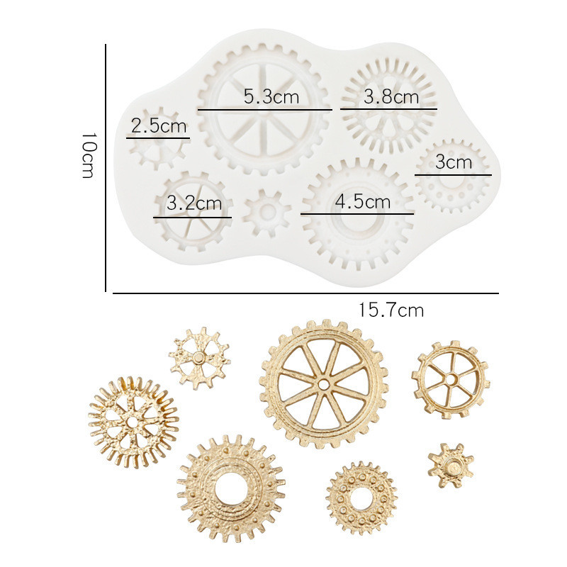 Молд силиконовый Стимпанк механизмы 157 на 100 мм серый Киев - изображение 2