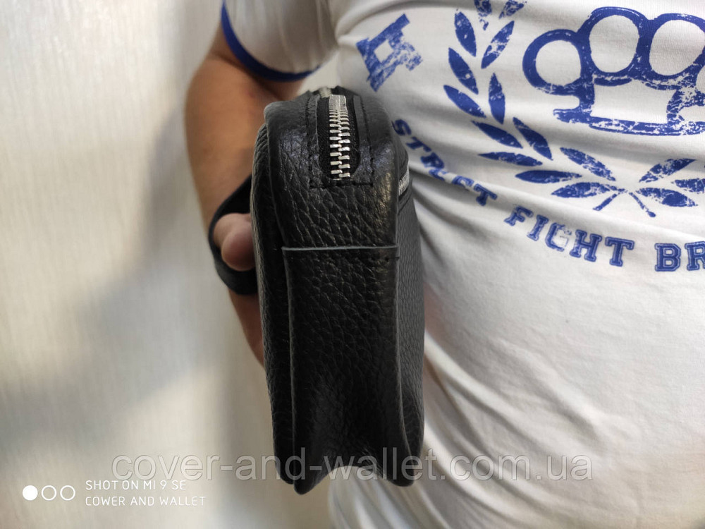 Чоловіча шкіряна барсетка клатч на блискавці PS Leather Київ - фото 6