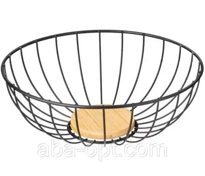 Фруктовниця металева Ø 28 см Блек уд (шт) Одеса - фото 1