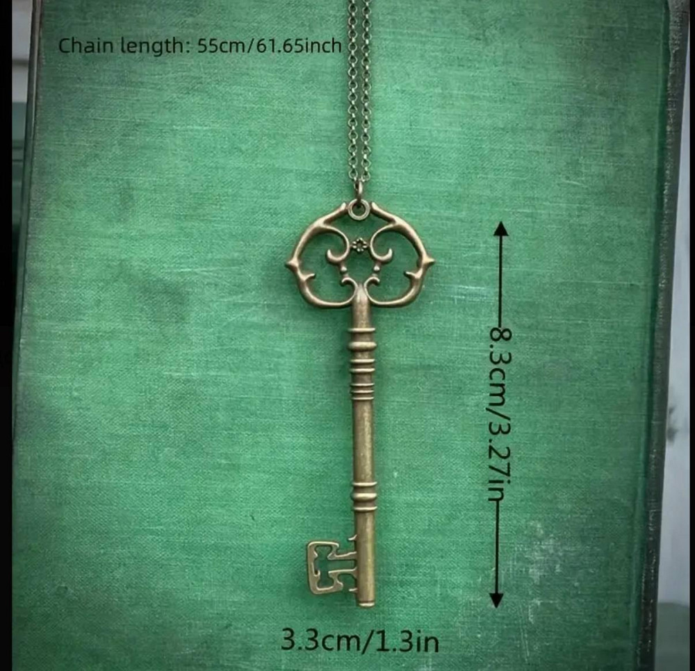 Вінтажна підвіска-ключ на ланцюжку – декоративний кулон у старовинному стилі Київ - фото 4