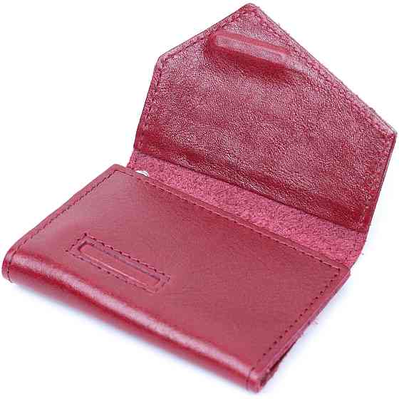 Вместительная женская кожаная ключница GRANDE PELLE 11642 Бордовый Киев