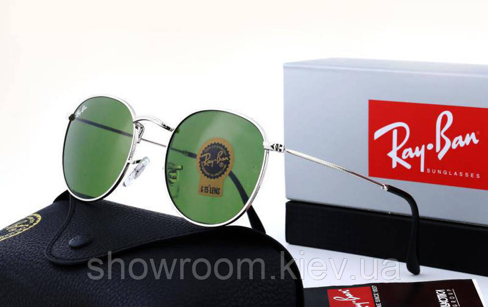Жіночі круглі сонцезахисні окуляри Ray ban round 3447-2 Київ - фото 1