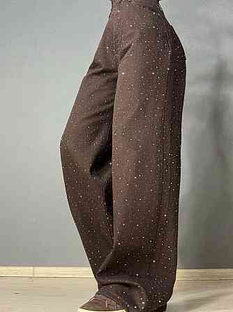 Джинси жіночі Dk-49 1720 Palazzo Baggy з камінцями широкі коричневі, коричневий, 40, 40, 81 см, 117 см Київ