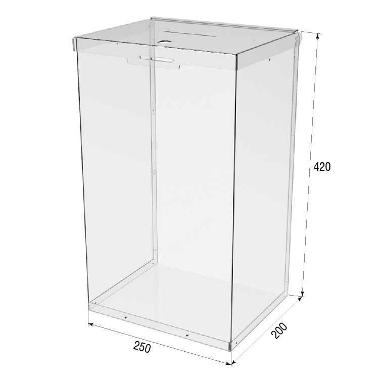 Ящик EKOSTAR с замком для пожертвований и сбора денег 250x200x420. Объем 21 литров Киев - изображение 4