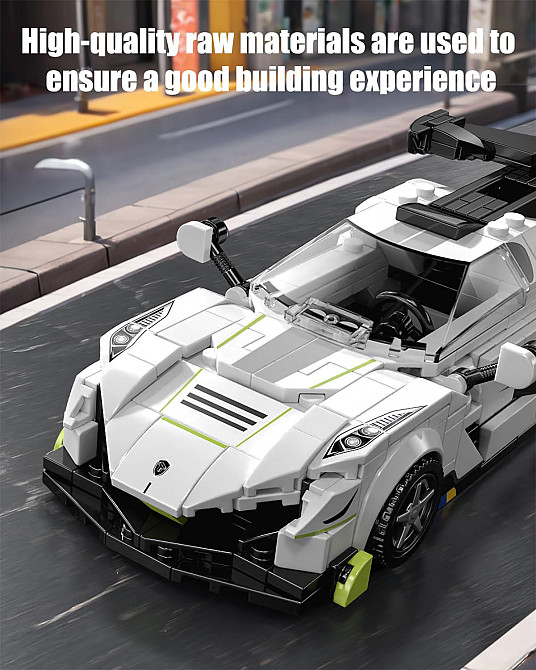 Конструктор гоночная машинка 335 деталей Racing Car Speed Champions Koenigsegg Jesko Винница - изображение 3