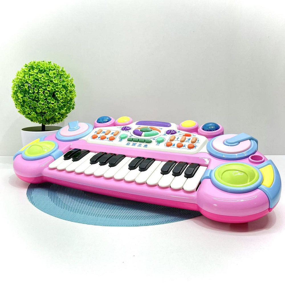 Синтезатор дитячий 24 клавіші музика світло запис 6 ритмів Рожевий (CY-6032B) Чернигов - изображение 1