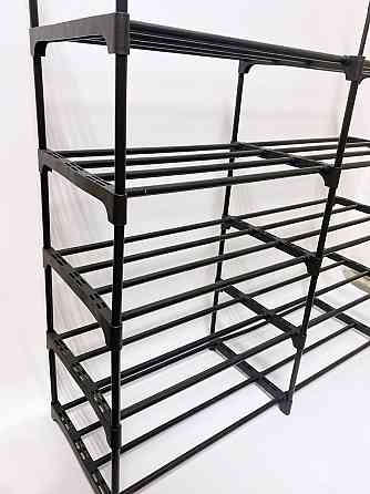 Модульная полочка для обуви, черный органайзер на 5 полочек для передней 85x90x28 см Черная Каменец-Подольский