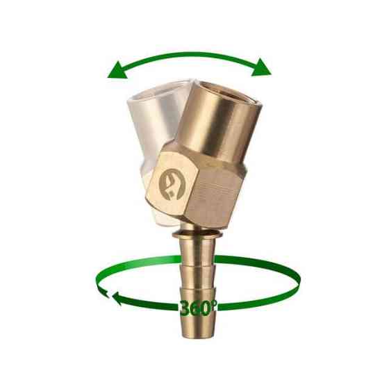 Шарнір поворотний, внутрішня різьба 1/4" на шланг 8 мм, латунь, STORM INTERTOOL PT-2201 Київ