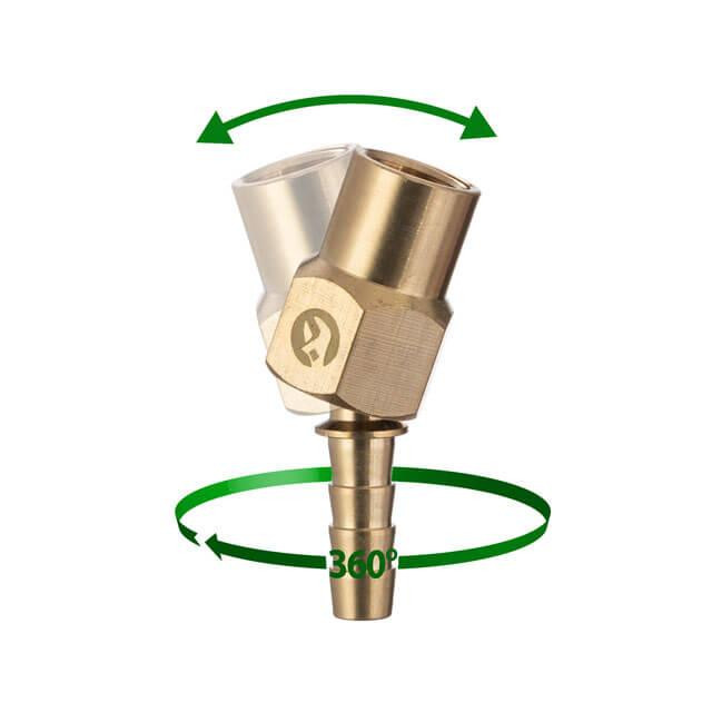 Шарнір поворотний, внутрішня різьба 1/4" на шланг 8 мм, латунь, STORM INTERTOOL PT-2201 Київ - фото 4