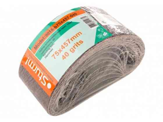 Шліфлента Sturm, 75x457, зерно 040, 10 шт 9010-B75x457-040 (читувати опис) Рівне