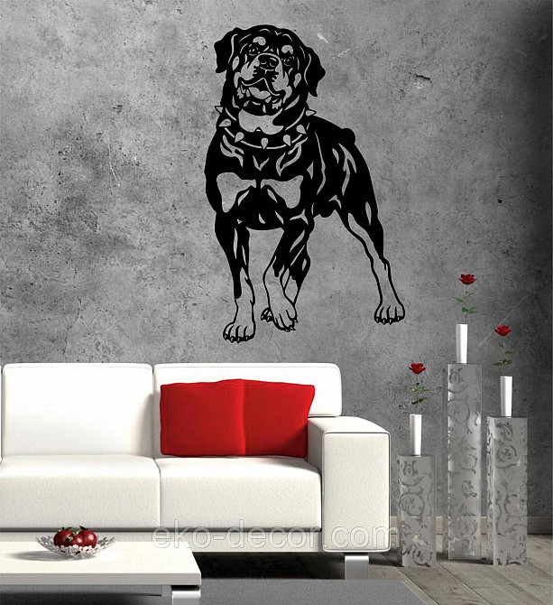 Декоративное настенное Панно «Ротвелер», Декор на стену 110*70 см, Черный Киев - изображение 8