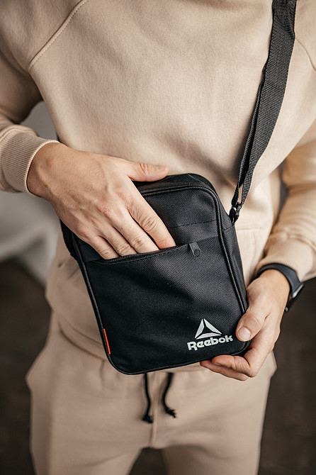 Барстека Reebok, чоловічий сумка через плече, Текстова барсетка на три відділення, Брендова сумкаMasterSem Київ - фото 3