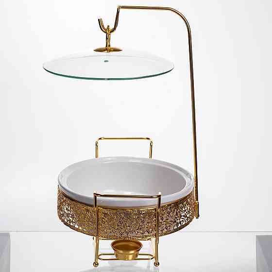 Yiwu Марміт порцеляновий настільний овальний 2 л на підставці YL-75 Коломия