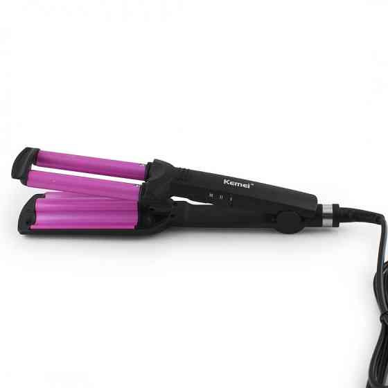 Подвійна плойка-хвиля для волосся з керамічним покриттям, терморегулятором та безпечним наконечником Одеса