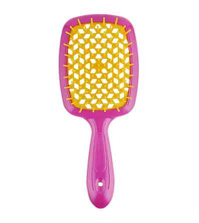 Гребінець SUPER BRUSH Рожевий з жовтим Janeke Вінниця
