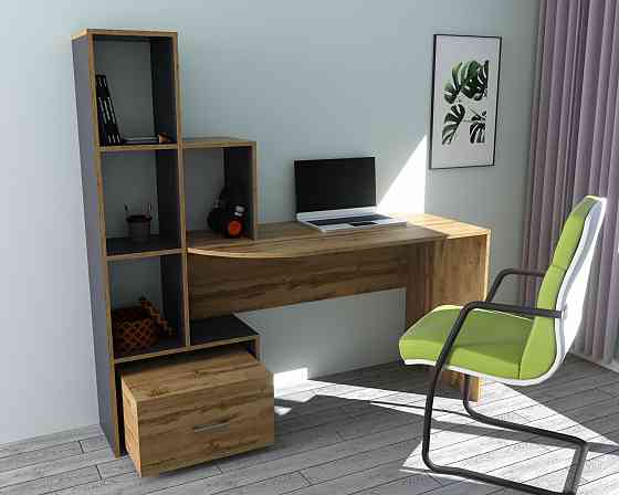 Стол письменный СП-1 №2, Дуб Аппалачи/Антрацит, 1500/550/1500 Львов