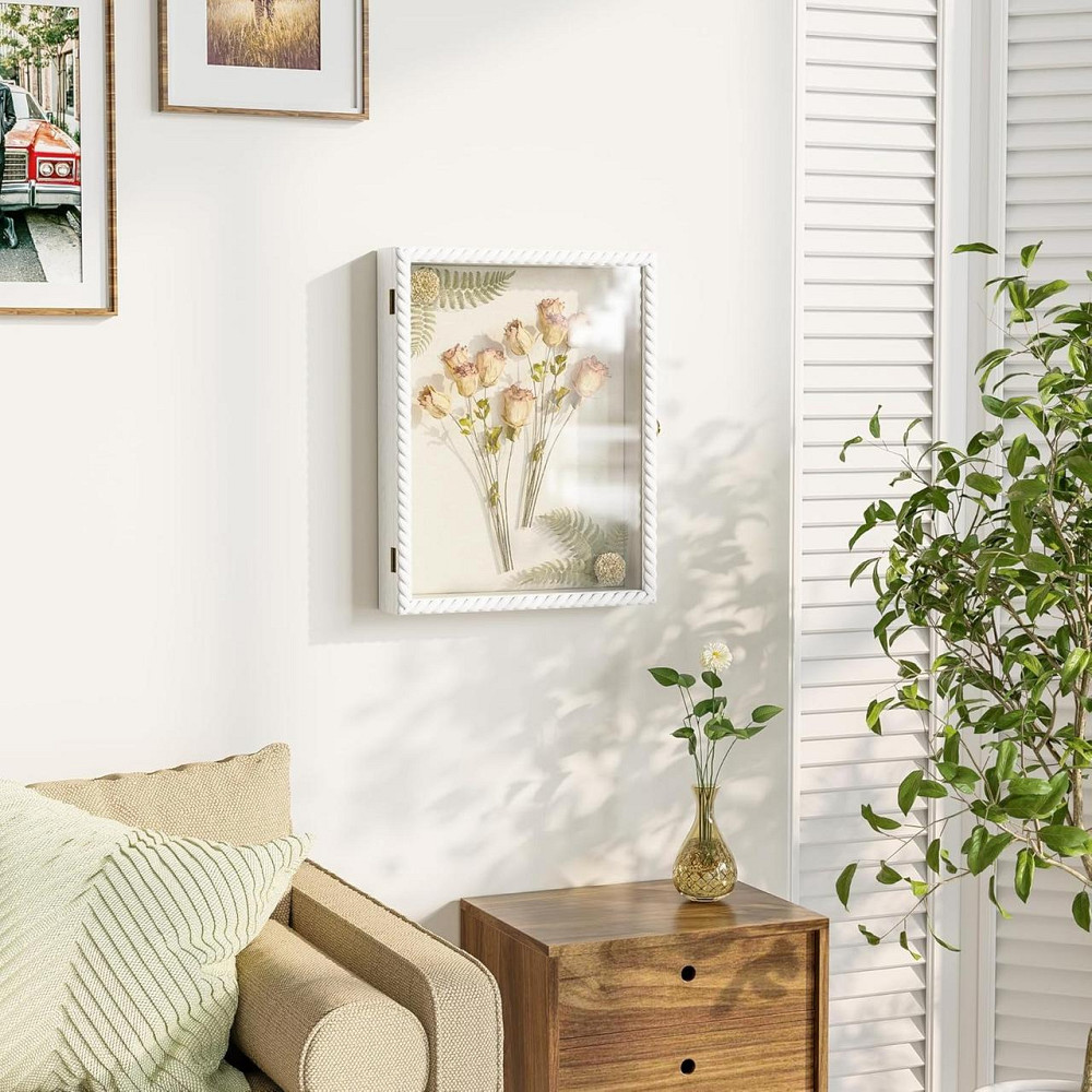 Рамка для фото Alsonerbay 101580018 белая 28×35 см 3D Twist наполняемая со стеклом глубина 4 см MDF Киев - изображение 3