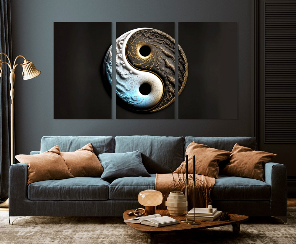 Модульна картина у вітальню/ спальню   Інь-Янь      ART-113_3A 100х150 см Київ - фото 3