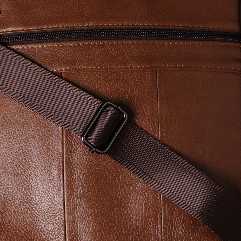 Сумка чоловіча з ручкою для перенесення в руці з натуральної шкіри Світло-коричневий (Vintage) Київ - фото 4