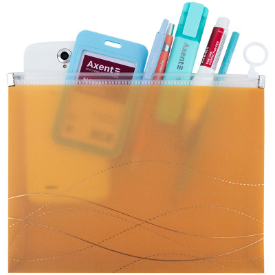 Папка на блискавці Axent zip-lock А5 Waves-1 (1498-40-A) Вінниця - фото 3